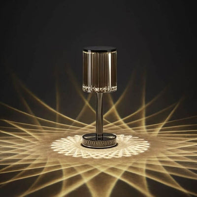 Striped Crystal Table Lamp
