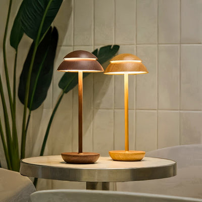 Double Mushroom Cordless Table Lamp