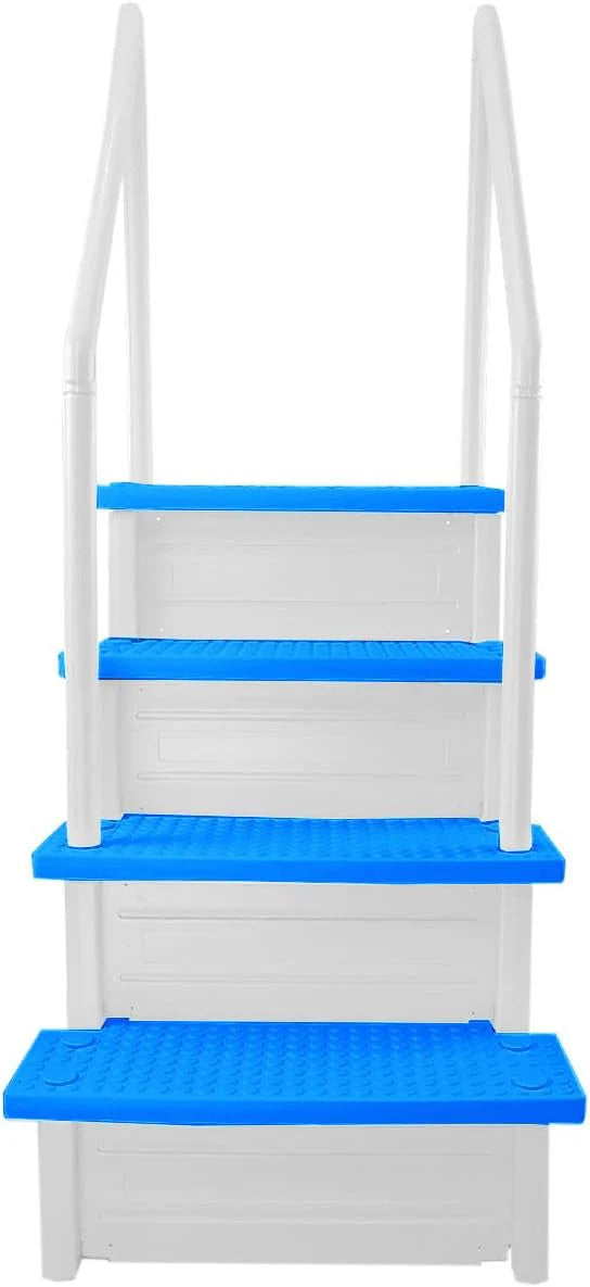 Select Anti-Slip in-Pool Steps | Gray | for Above Ground Swimming Pools | Can Mount to Decks 48