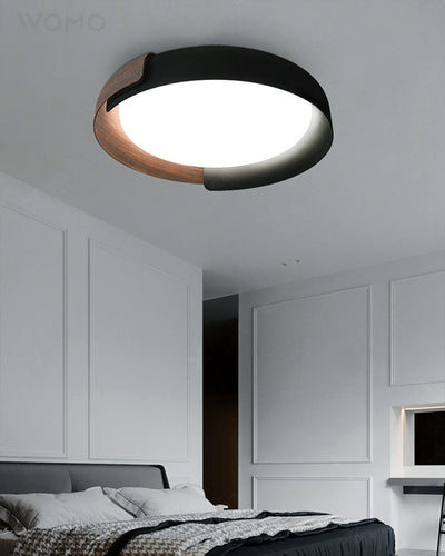 WOW Walnut Grain Round Ceiling Light-WOW1018