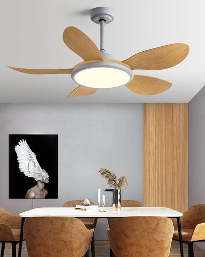 WOW 5 Wood Blade Ceiling Fan Lamp-wow5003