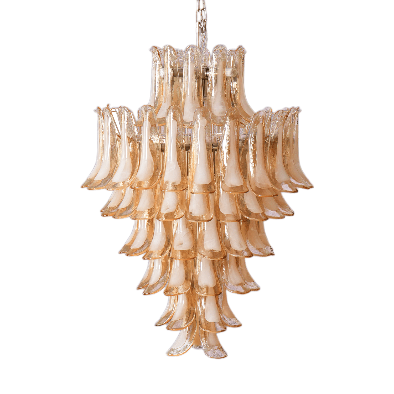 WOW Amber Cloud Murano Glass Petals Chandelier-Wow25325