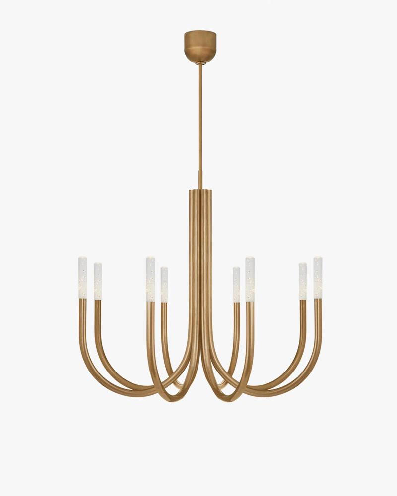 WOW Gold Candlestick Swoop Arm Chandelier-wow2744
