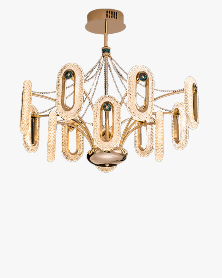 WOW Rose Gold Long Oval Chandelier-wow2402