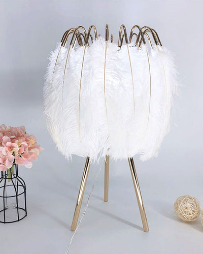 WOW Stylish Tripod Feather Table Lamp-wow8036
