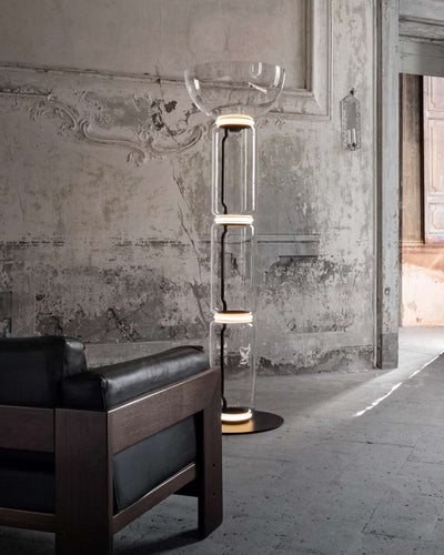 WOW Glass Column Torchiere Floor Lamp-wow7018