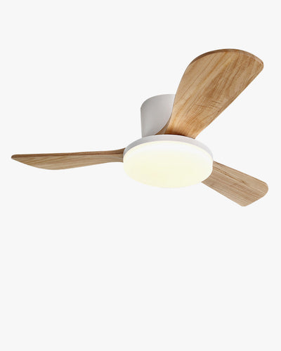 WOW 3 Wood Blade Low Profile Ceiling Fan Lamp-wow5058