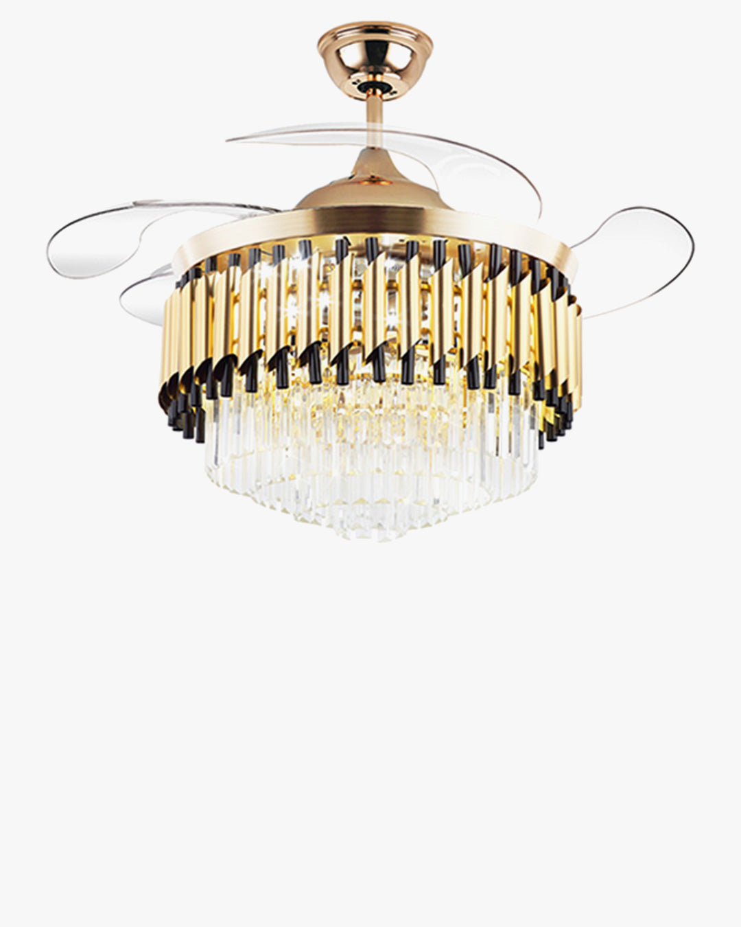 WOW Black and Gold Retractable Crystal Fandelier-wow5066
