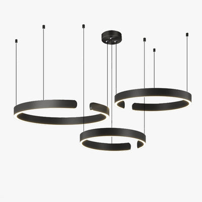 WOW Black/Gold Ring Led Chandelier-WOW2009