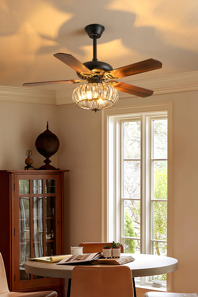 WOW Vintage Crystal Ceiling Fan Lamp-wow5122