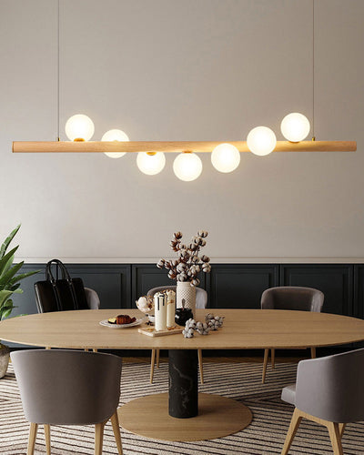 WOW Wood Linear Globe Chandelier-wow2055