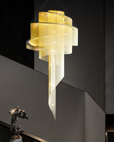 WOW Spiral Tassel Foyer Chandelier-WOW2067