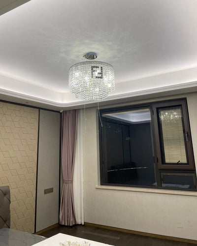 WOW 2 Tier Round Crystal Chandelier-WOW2071a