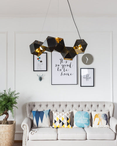 WOW Long Steel Sculptural Chandelier-WOW2076