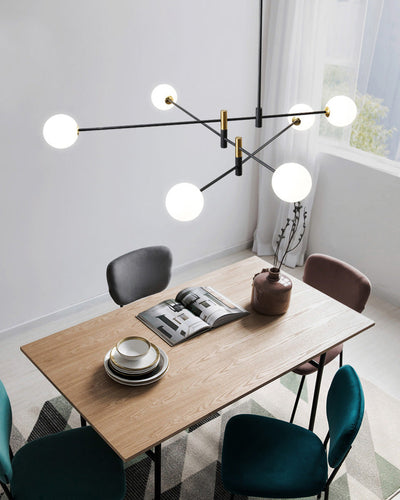 WOW Milk Glass Globe Chandelier-WOW2081