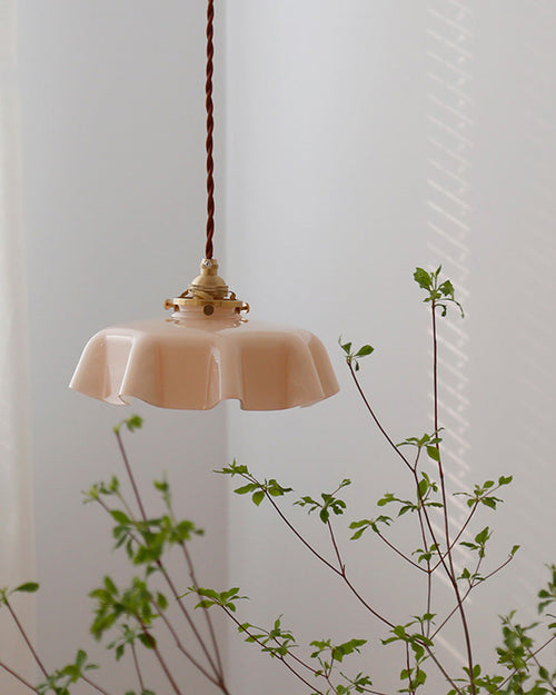 WOW Retro Coloured/Pink Glass Pendant Light-WOW2084