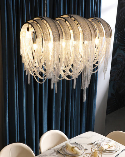 WOW Fringe Linear Chandelier-WOW2089