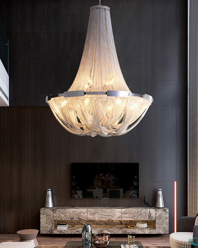 WOW Tassel Silver Empire Chandelier-WOW2096