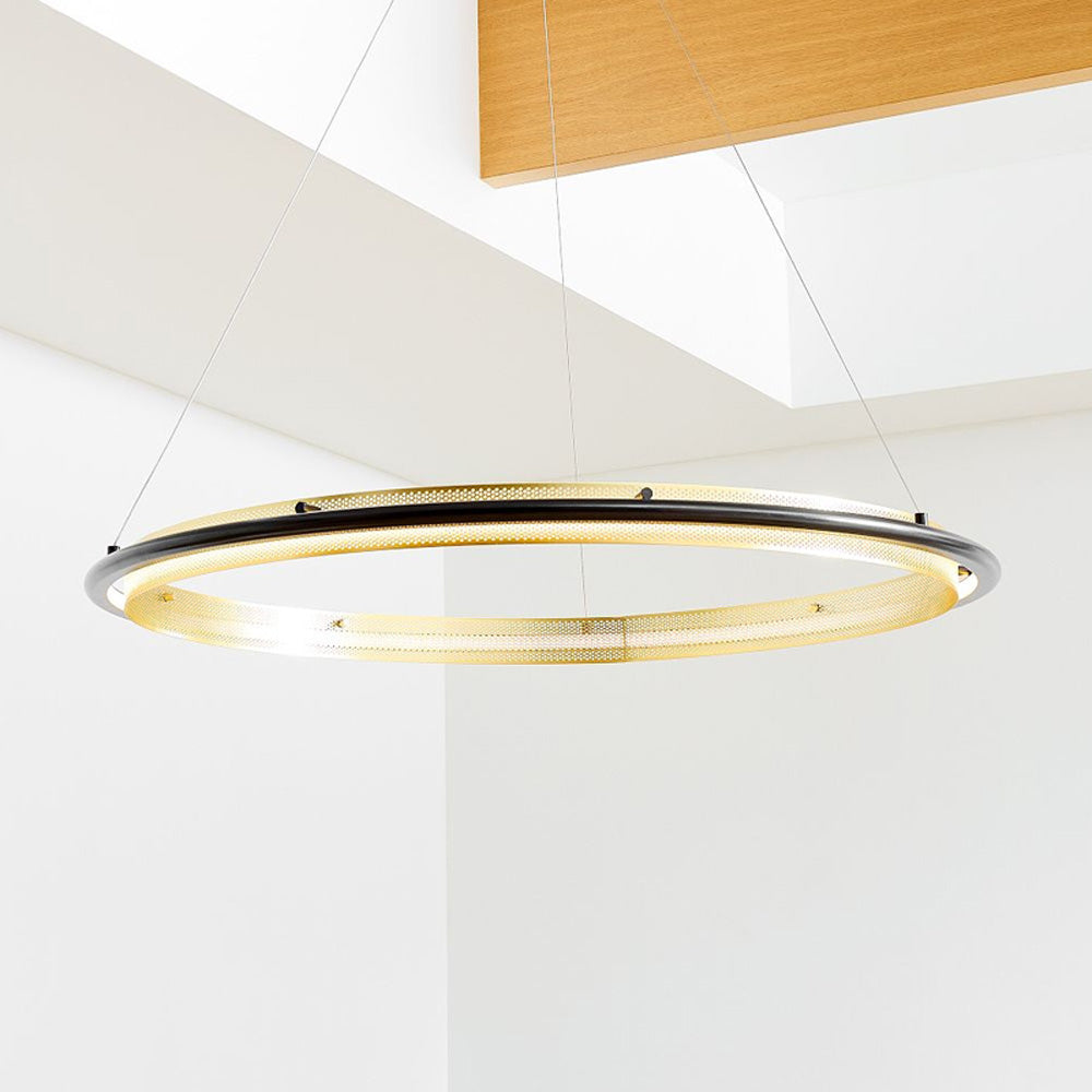 WOW Black and Gold Ring LED Chandelier-wow2119a