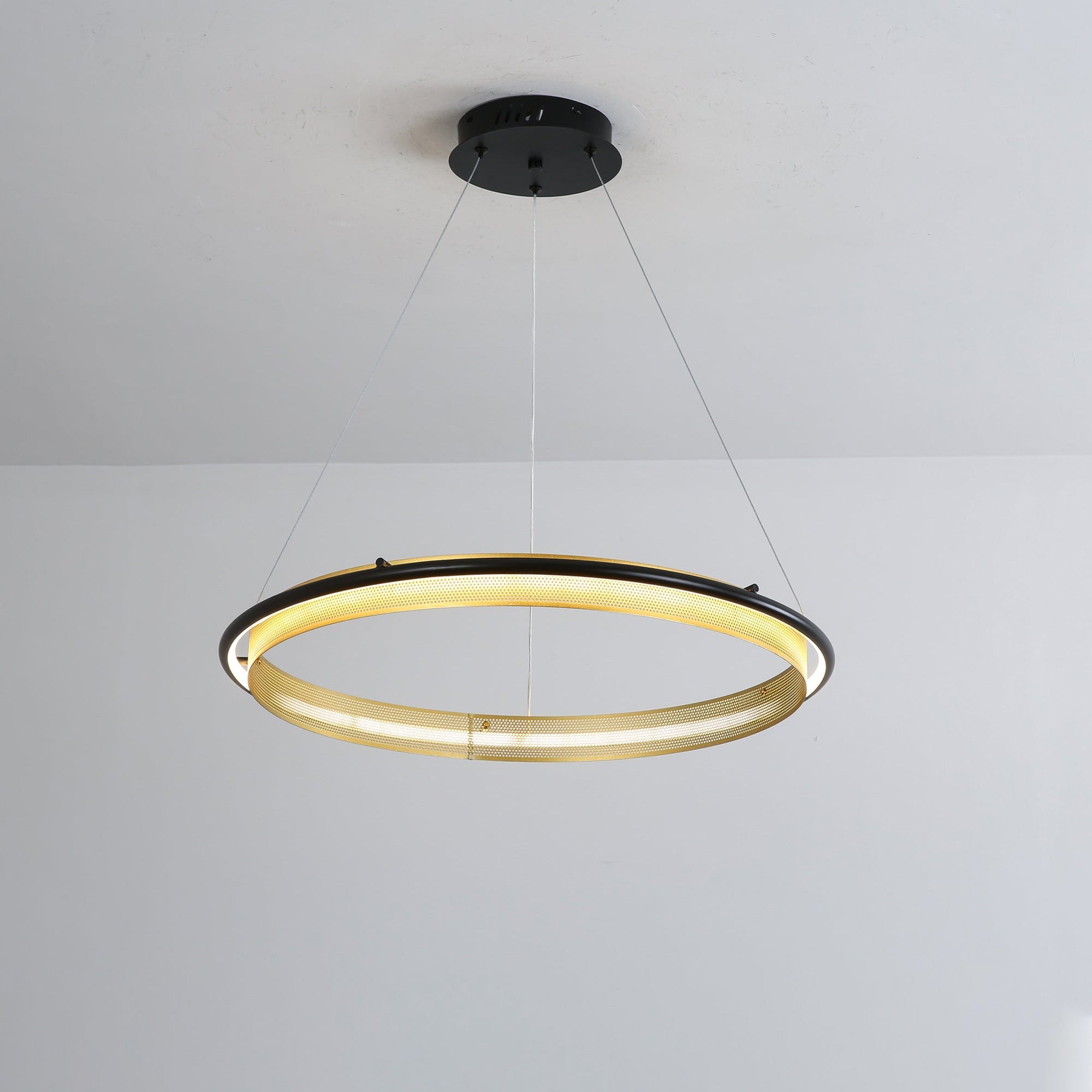 WOW Black and Gold Ring LED Chandelier-wow2119a