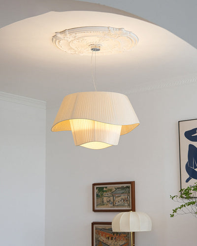 WOW Pleated Fabric Drum Pendant Light-wow2130