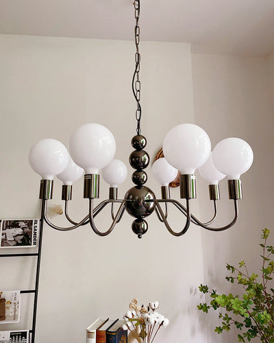 WOW Glass Globe Black Arm Chandelier-WOW2173