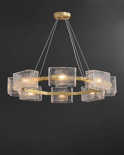 WOW Textured Glass Round Chandelier-WOW2174