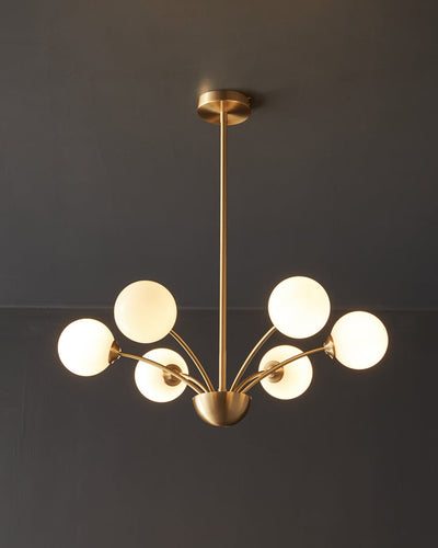 WOW Milk Glass Globe Arm Chandelier-WOW2176