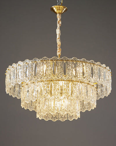 WOW Textured Glass Tiered Chandelier-WOW2177