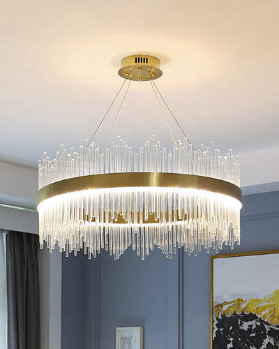 WOW Glass Rods Round Chandelier-WOW2186