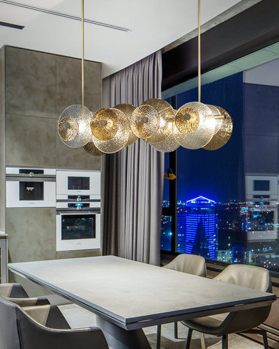 WOW Textured Glass Disc Chandelier-wow2194