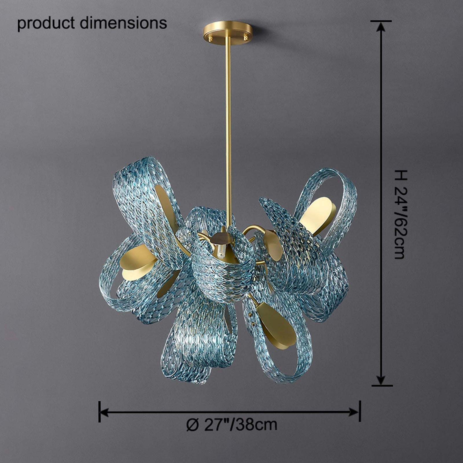 WOW Peacock Art Glass Chandelier-wow2213b