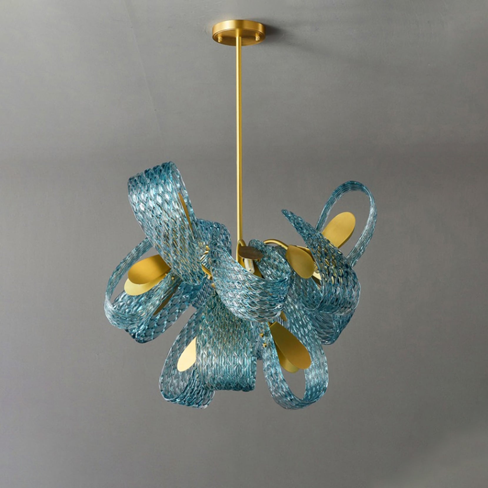 WOW Peacock Art Glass Chandelier-wow2213b