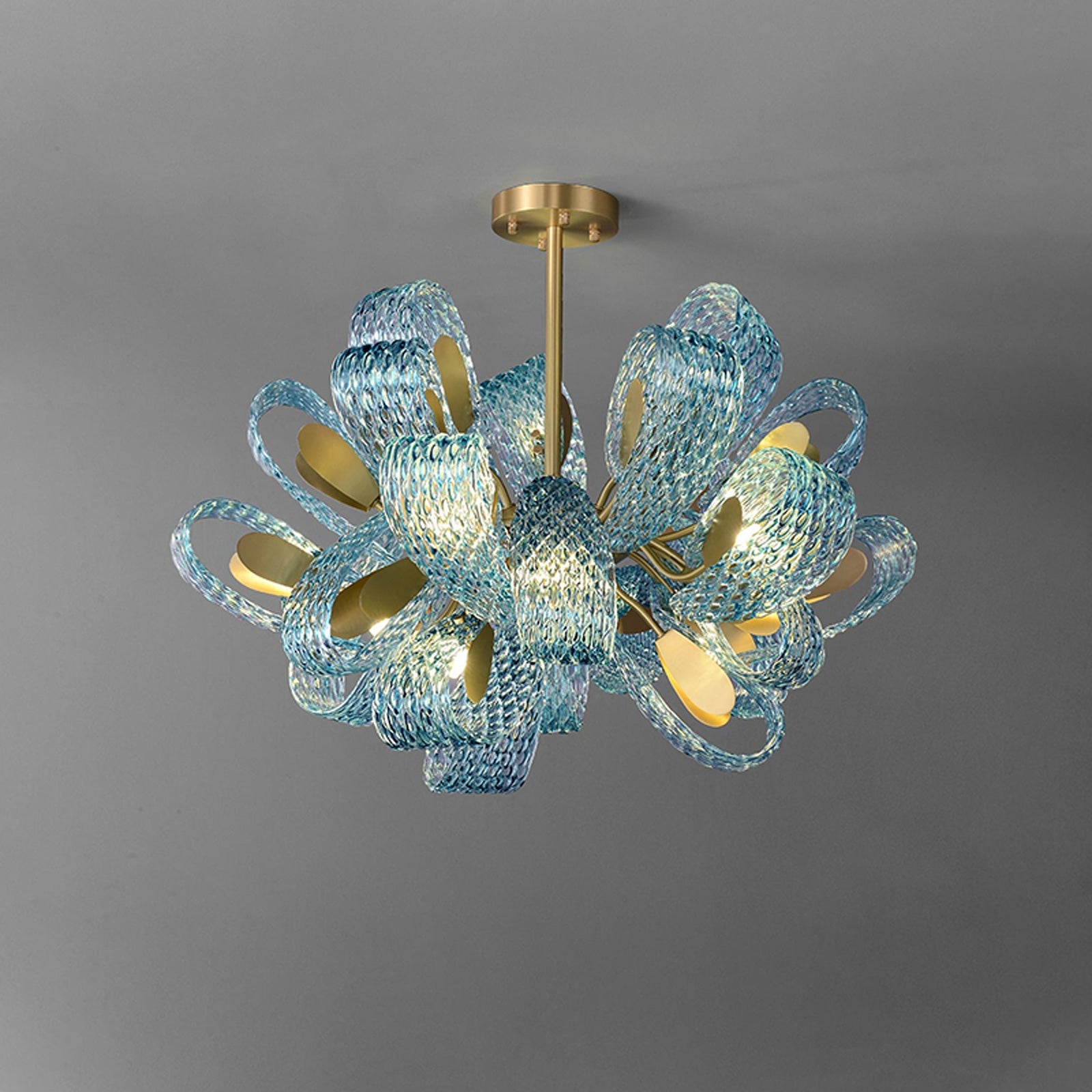 WOW Peacock Art Glass Chandelier-wow2213b