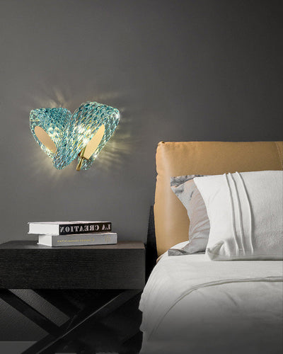 WOW Peacock Art Glass Wall Sconce-WOW6095