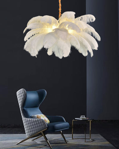 WOW Palm Feather Chandelier-WOW2216