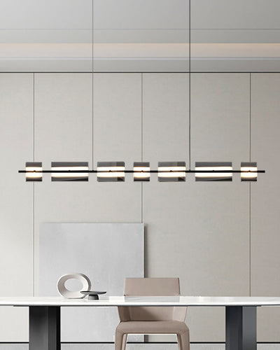 WOW Amber/Smoked Glass Linear Chandelier-wow2221