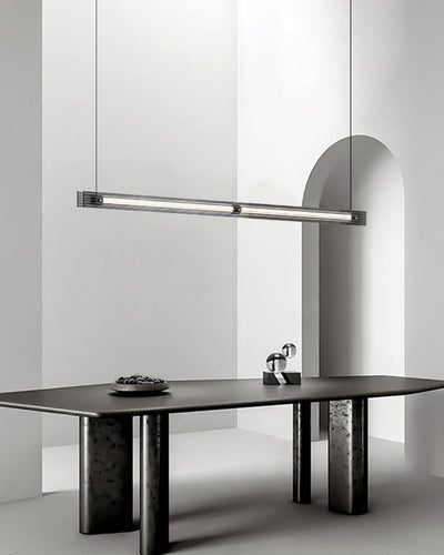 WOW Black Ribbed Glass Linear Pendant Light-wow2308