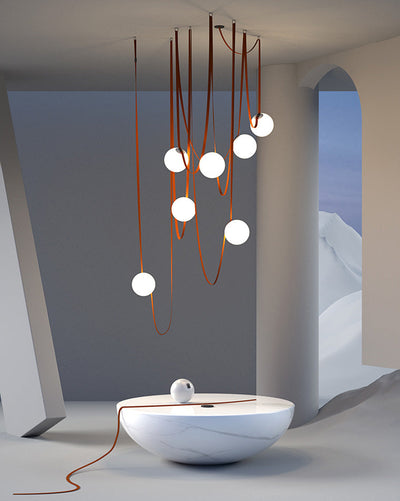 WOW Globe Leather Pendant Light-wow2311