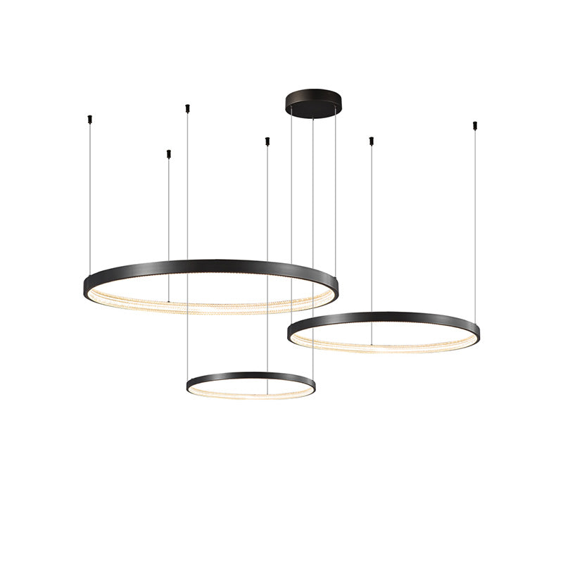 WOW Tiered Circular Led Brass Chandelier-wow2345