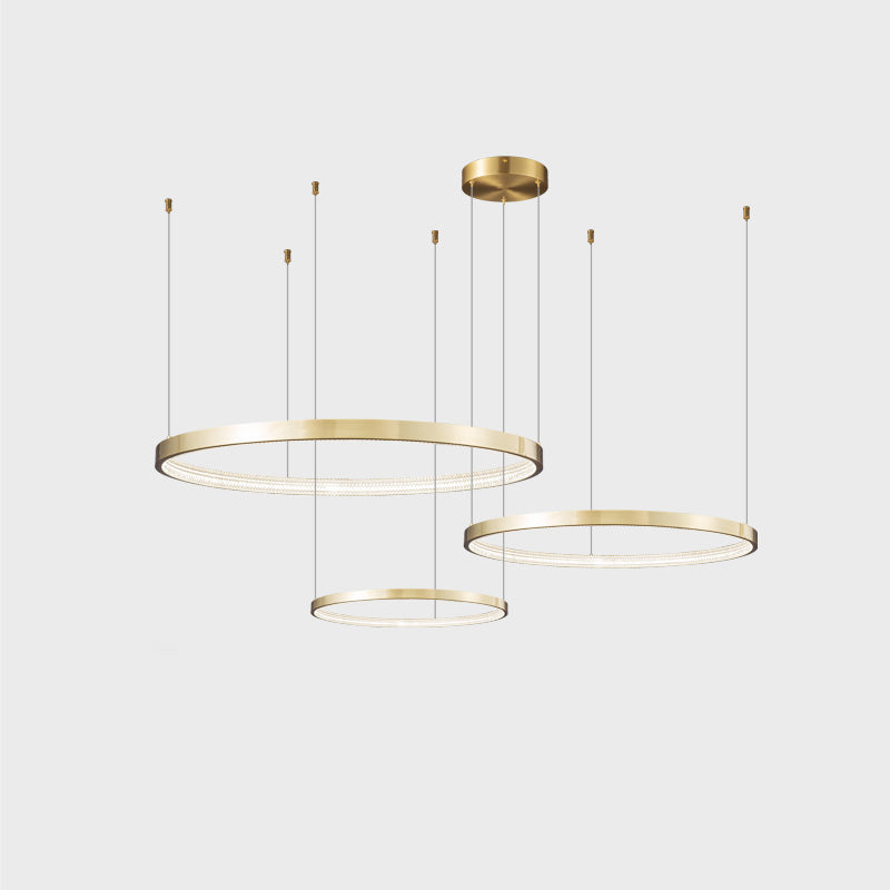 WOW Tiered Circular Led Brass Chandelier-wow2345