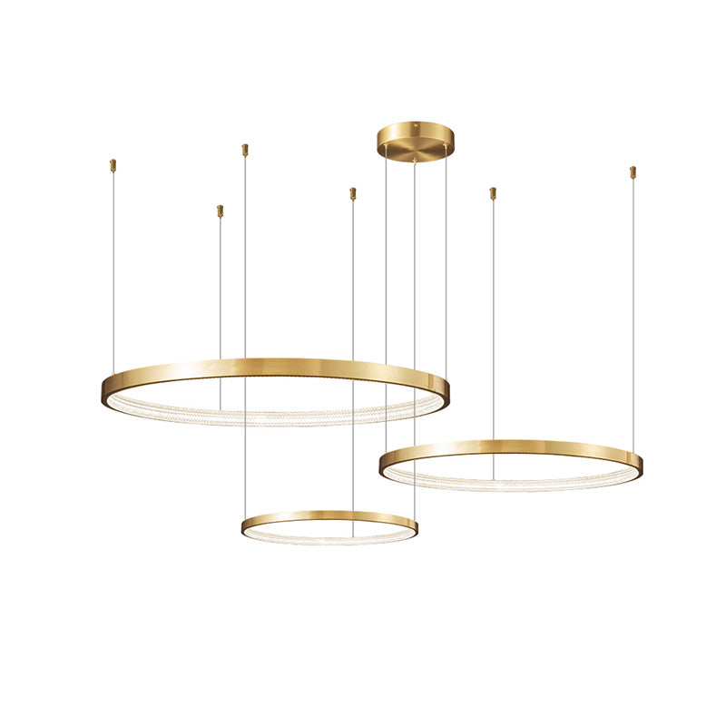WOW Tiered Circular Led Brass Chandelier-wow2345
