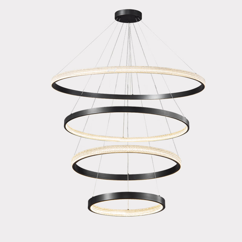 WOW Tiered Circular Led Brass Chandelier-wow2347