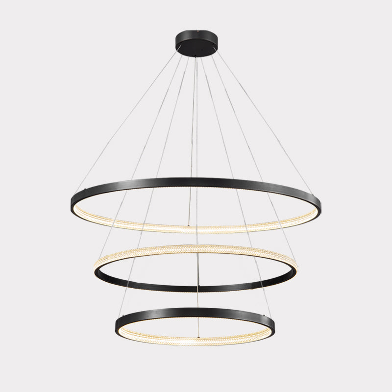 WOW Tiered Circular Led Brass Chandelier-wow2347