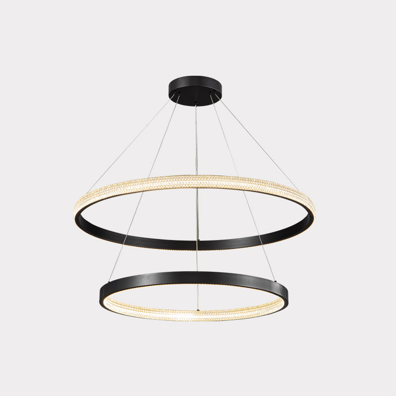 WOW Tiered Circular Led Brass Chandelier-wow2347