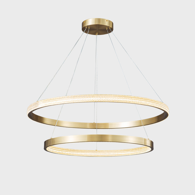WOW Tiered Circular Led Brass Chandelier-wow2347