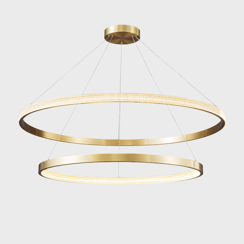 WOW Tiered Circular Led Brass Chandelier-wow2347