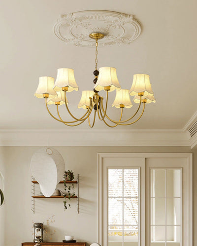 WOW Fabric Shaded Swoop Arm Chandelier-wow2369