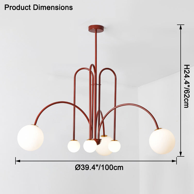 WOW Glass Globe Arm Chandelier-wow2522