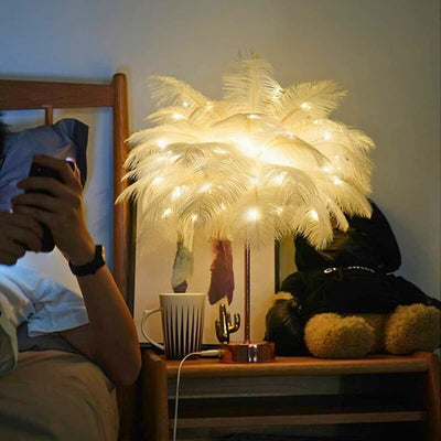 Elegant Feather Lamp
